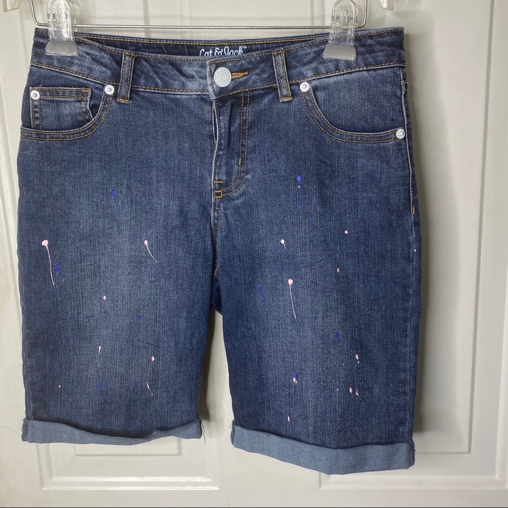 Cat & Jack Splatterpaint Denim shorts